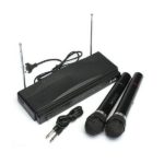New Wireless Microphone System Dual Handheld 2 X Mic Receiver with EU Adapter